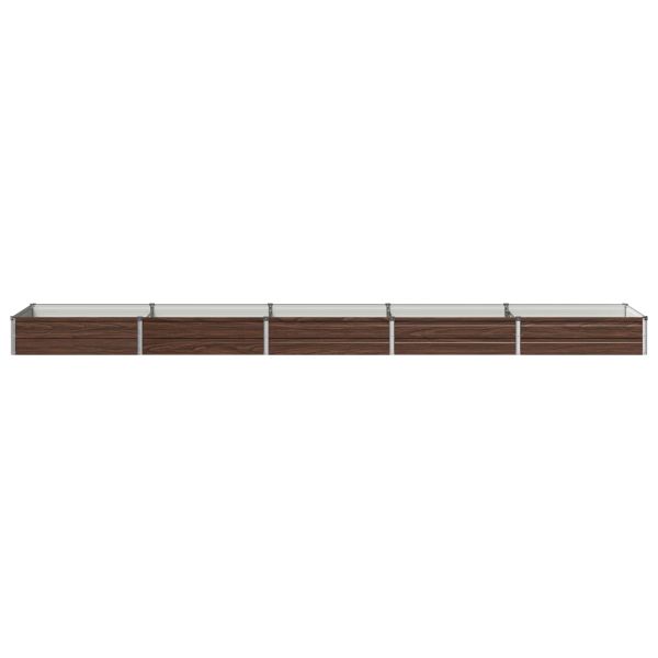 Вдигната леха за градина Черно 400 x 80 x 24 см