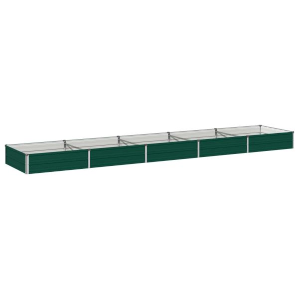 Вдигната леха за градина Зелено 400 x 80 x 24 см