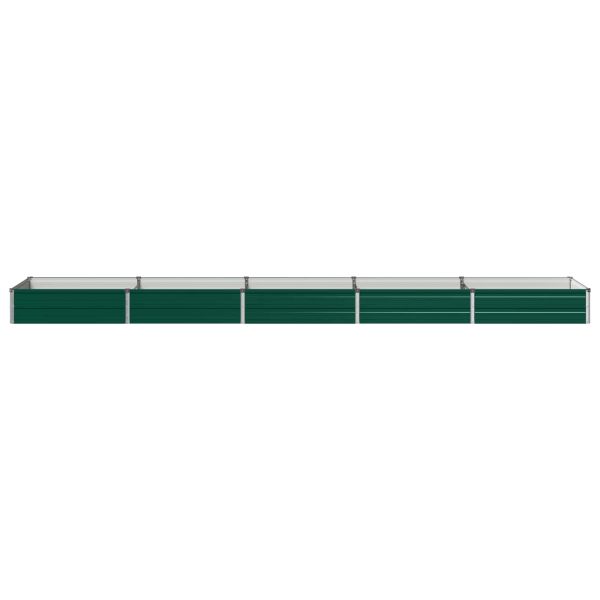 Вдигната леха за градина Зелено 400 x 80 x 24 см