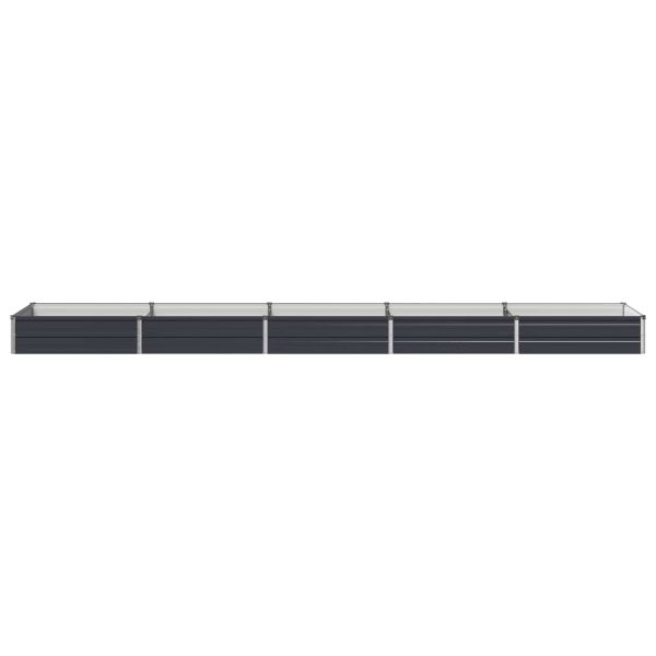 Вдигната леха за градина Антрацит 400 x 80 x 24 см