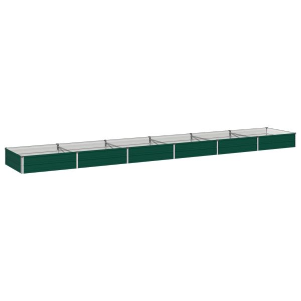 Вдигната леха за градина Зелено 480 x 80 x 24 см