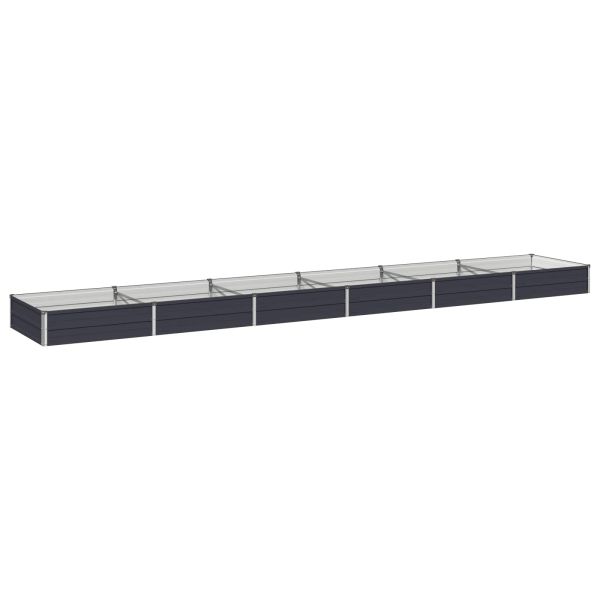 Вдигната леха за градина Антрацит 480 x 80 x 24 см