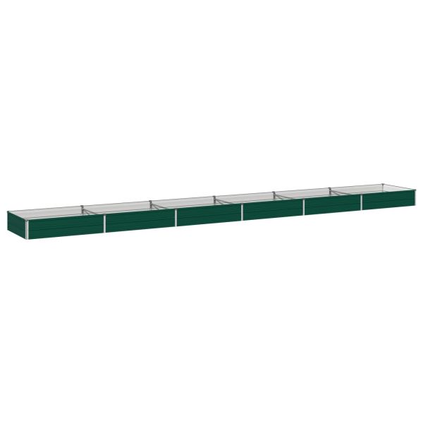 Вдигната леха за градина Зелено 600 x 80 x 24 см