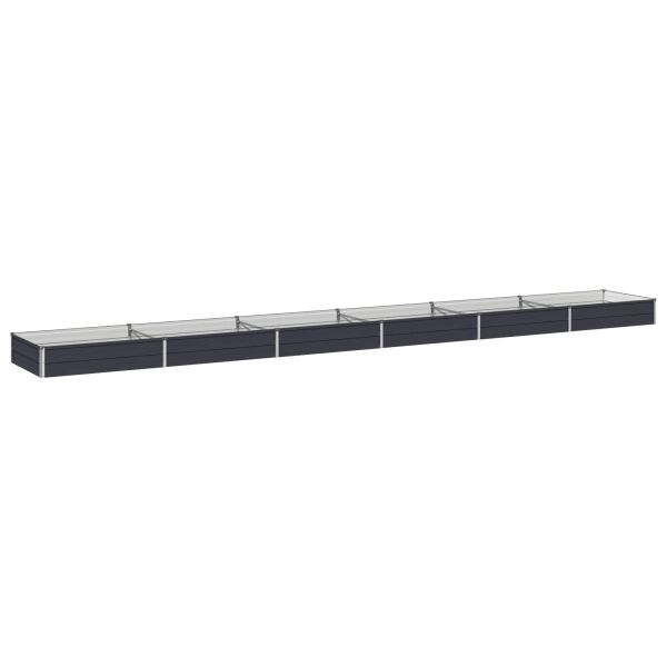 Вдигната леха за градина Антрацит 600 x 80 x 24 см