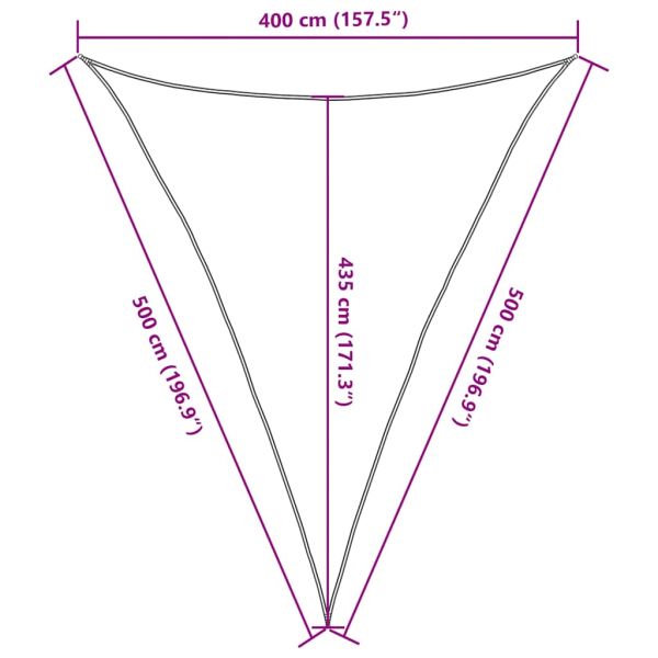 Sunshade Sail 160 g/m² Triangular Yellow 4x5x5 m HDPE - Untranslated