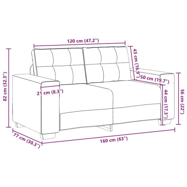 2 Piece Sofa Set with Cushions Light Grey Velvet - Untranslated