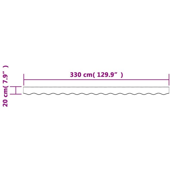 Replacement Fabric for Awning Valance Multicolour Stripe 3,5 m - Untranslated