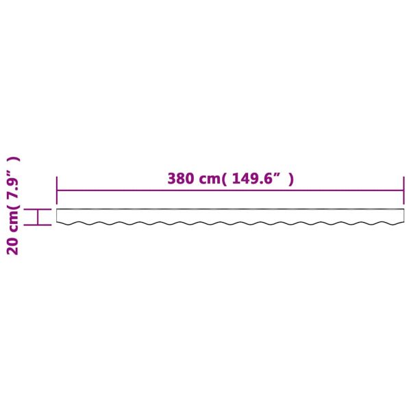 Replacement Fabric for Awning Valance Multicolour Stripe 4 m - Untranslated