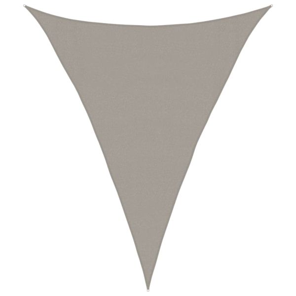 Sunshade Sail 160 g/m² Triangular Light Grey 3x4x4 m HDPE - Untranslated