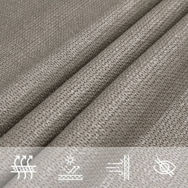 Sunshade Sail 160 g/m² Triangular Light Grey 4x5x5 m HDPE - Untranslated