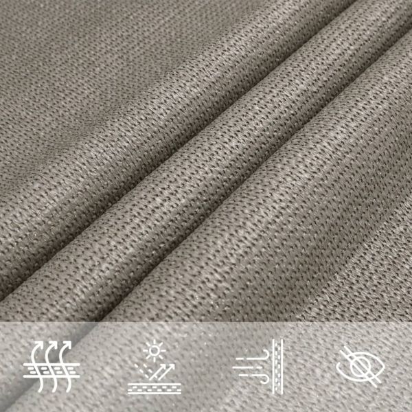 Sunshade Sail 160 g/m² Triangular Light Grey 4x5x6,8 m HDPE - Untranslated
