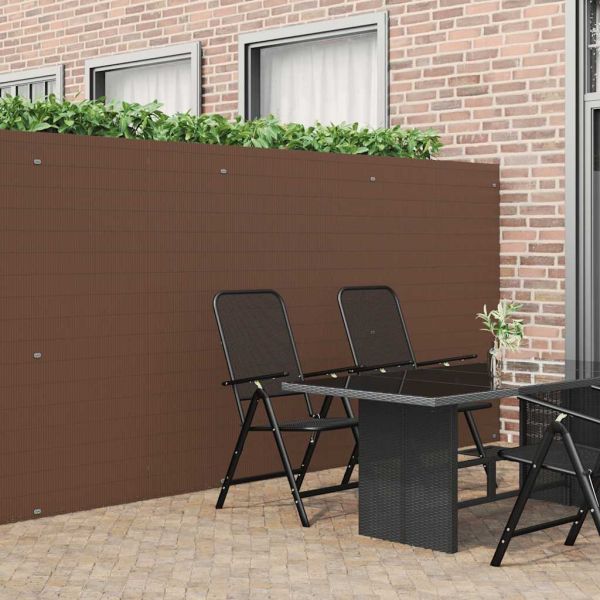 Garden Fence Double-Sided Brown 1,8x5 m PVC - Untranslated