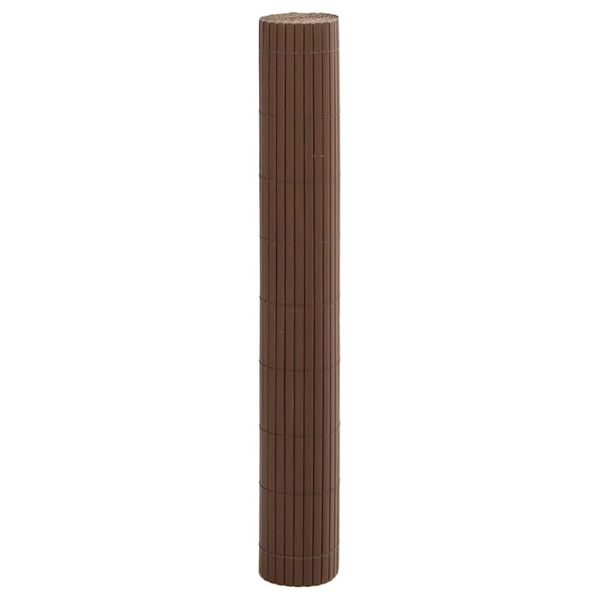 Garden Fence Double-Sided Brown 1,8x5 m PVC - Untranslated