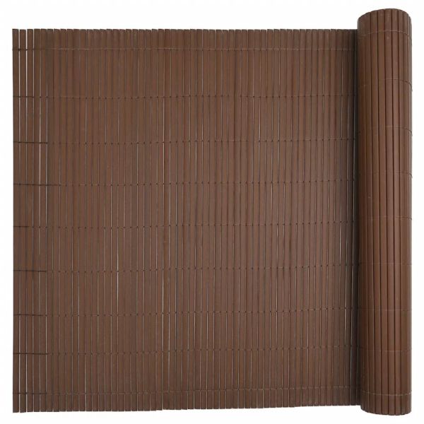 Garden Fence Double-Sided Brown 1,8x5 m PVC - Untranslated