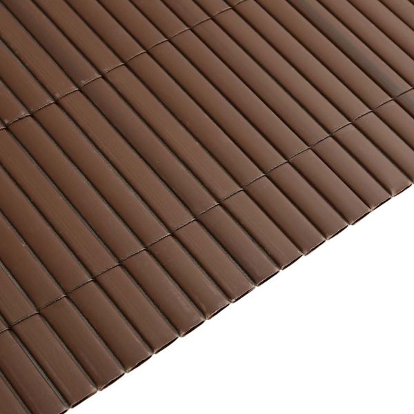 Garden Fence Double-Sided Brown 1,8x5 m PVC - Untranslated