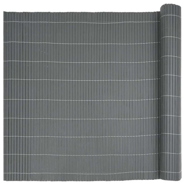 Garden Fence Double-Sided Grey 1,8x5 m PVC - Untranslated
