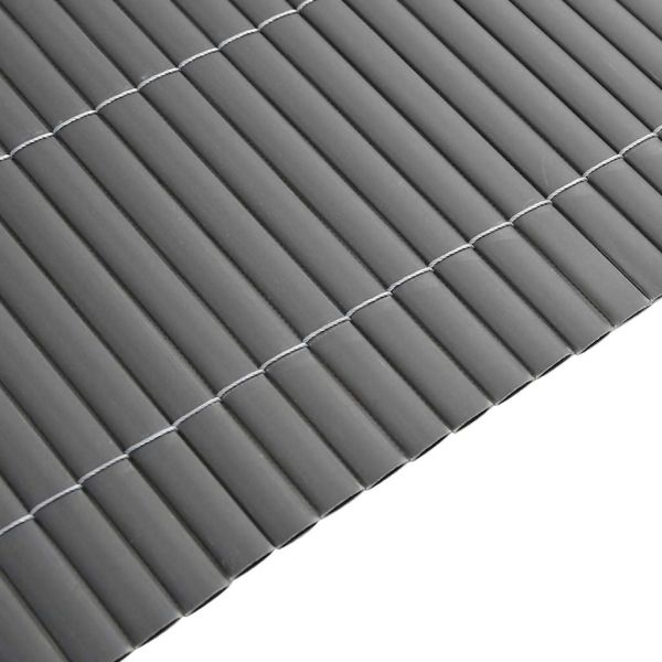 Garden Fence Double-Sided Grey 1,8x5 m PVC - Untranslated