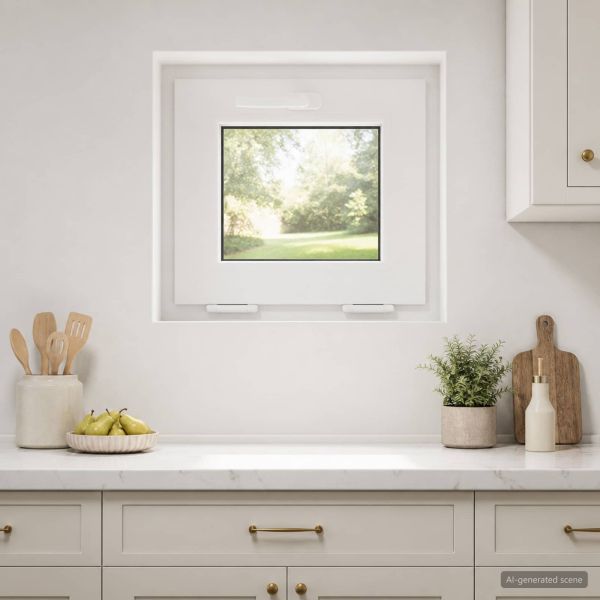 Цвят на вътрешната част на прозореца за мазе Бял RISOR