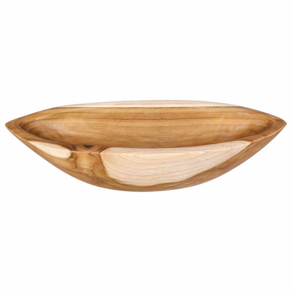 Fruit Bowl JEPARA Teak Brown 46 x 16 x 11 cm