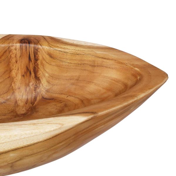 Fruit Bowl JEPARA Teak Brown 46 x 16 x 11 cm