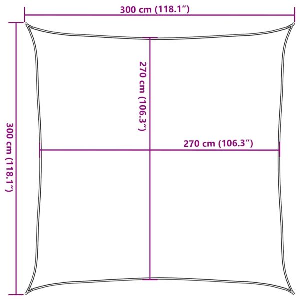 Платно-сенник, 160 г/м², теракота, 3x3 м, HDPE