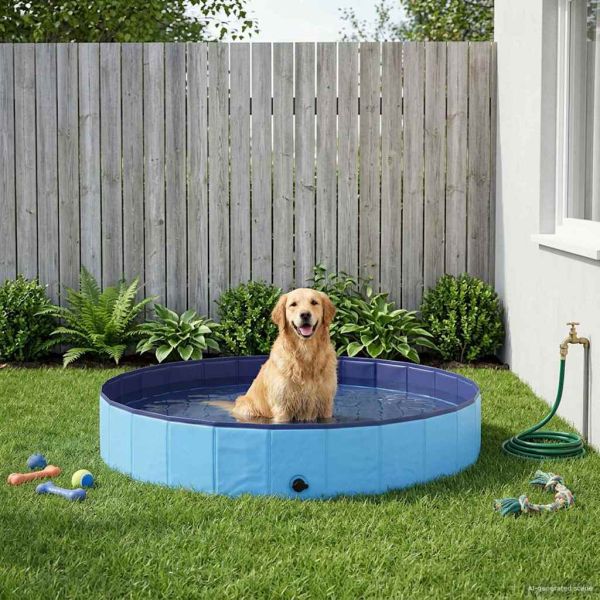 Кучешки Басейн Ø200 x 30 см Дебел PVC Синьо