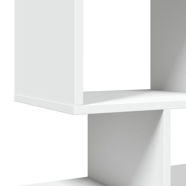 Разделител за стая / библиотека, бял, 92x29x112 см
