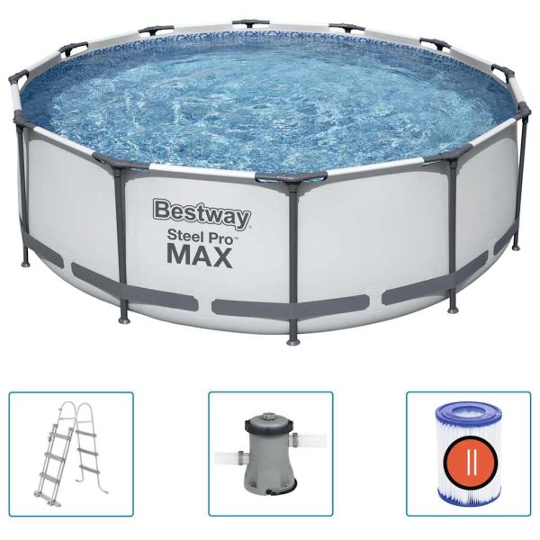 Bestway Steel Pro MAX Комплект плувен басейн, 366x100 см