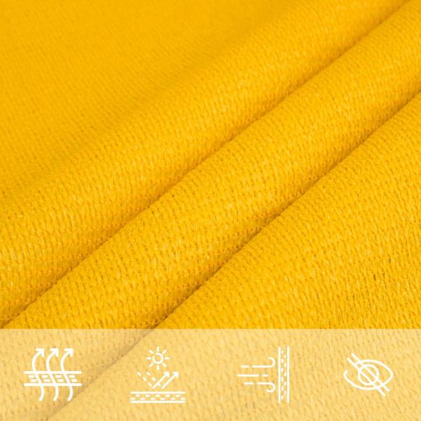 Sunshade Sail 160 g/m² Square Yellow 7x7 m HDPE - Untranslated