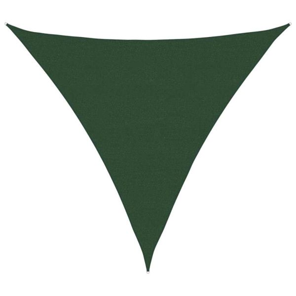 Sunshade Sail 160 g/m² Triangular Dark Green 6x6x6 m HDPE - Untranslated