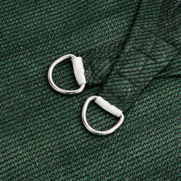 Sunshade Sail 160 g/m² Triangular Dark Green 6x6x6 m HDPE - Untranslated