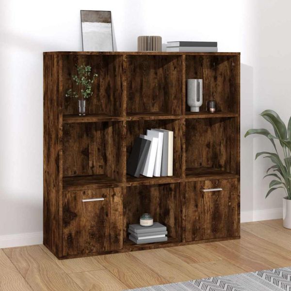 Библиотека, опушен дъб, 98x30x98 см