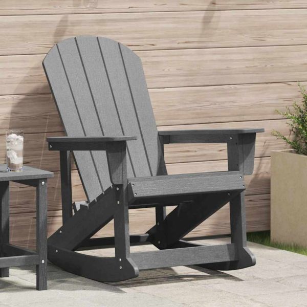 Люлеещ се стол Adirondack Светлосиво HDPE