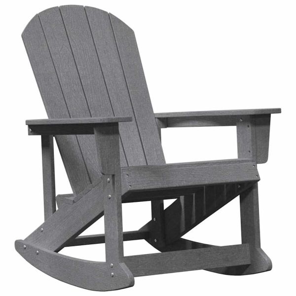 Люлеещ се стол Adirondack Светлосиво HDPE