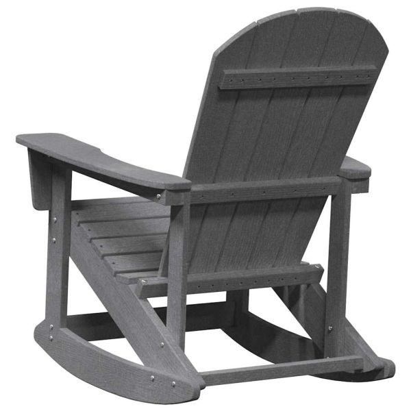 Люлеещ се стол Adirondack Светлосиво HDPE