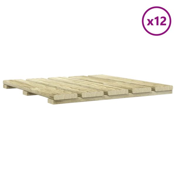 Плочка за decking 12 бр. Зелено 50 x 50 cm