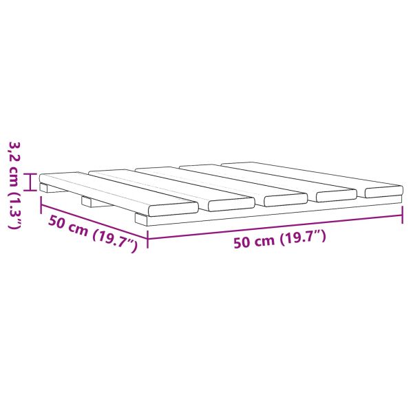 Плочка за decking 12 бр. Зелено 50 x 50 cm