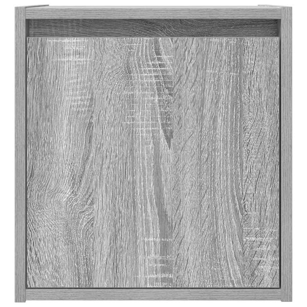 Нощни шкафчета за стенен монтаж, 2 бр, сив сонома, 38x34x40 см