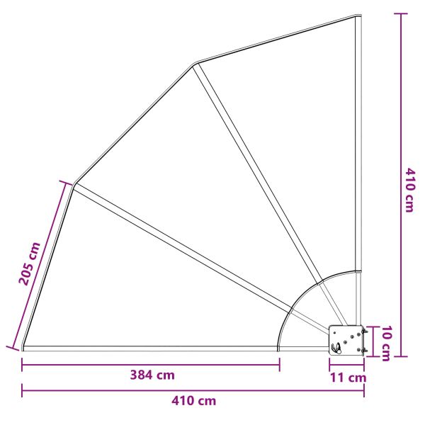 Прозорец за балкон 140 x 140 cm Полиестер Кафяво