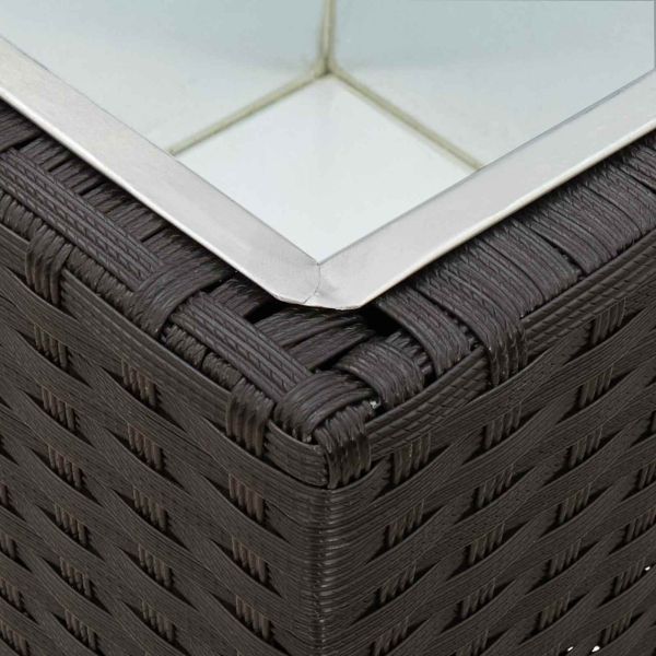 Комплект за открито 3 бр. Черно 30 x 30 x 80 cm Метал