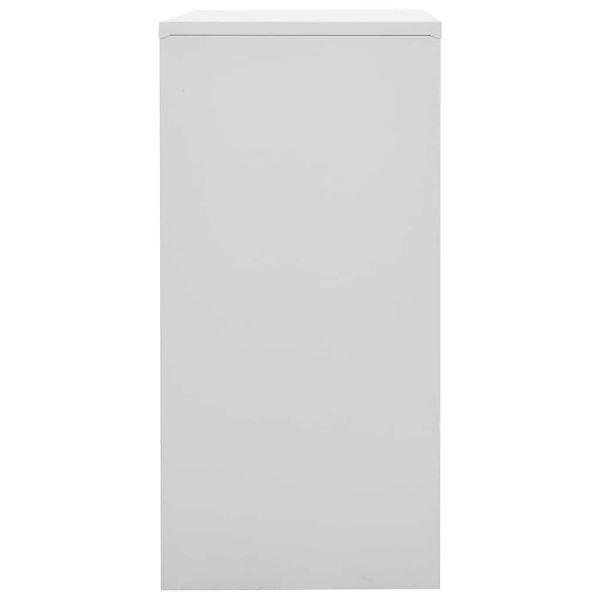 Заключващи шкафове 2 бр светлосиво/червено 90x45x92,5см стомана