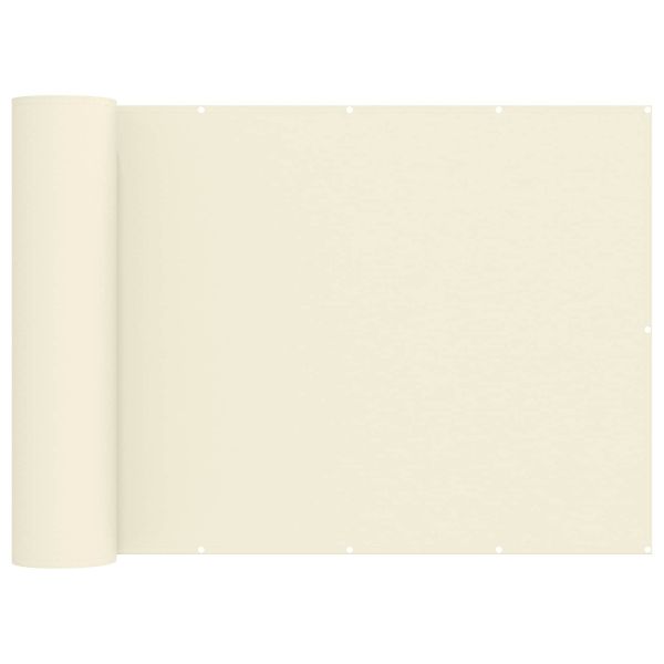 Прозорец за балкон 200 x 500 cm Тъкан с PU покритие Кремаво