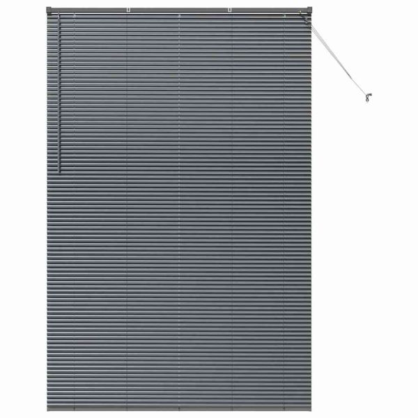 Венецианска щора Тъмносиво 220 x 140 cm 25 мм Алуминий