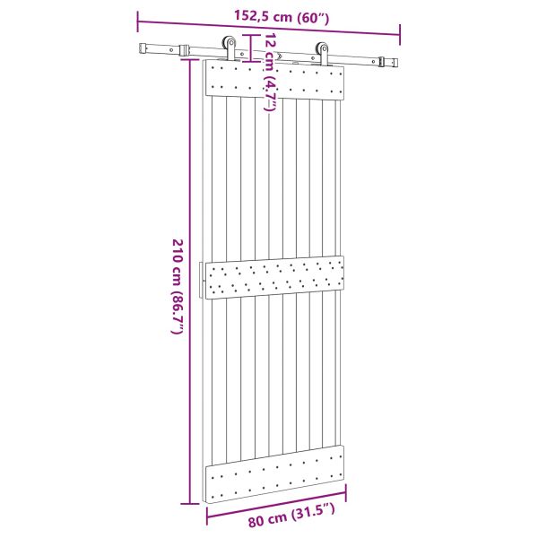 Преплъзваща се врата NARVIK 80 x 210 см (152,5 см)