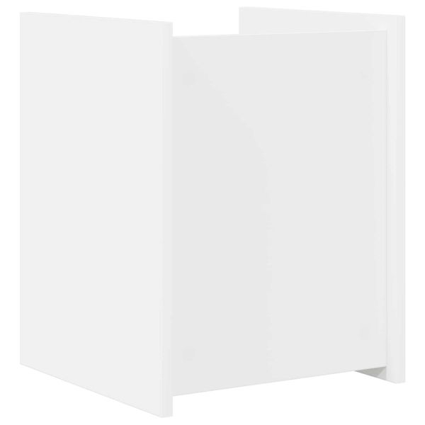Етажерка за списания Бяло 35 x 35 x 45 см Инженерна дървесина