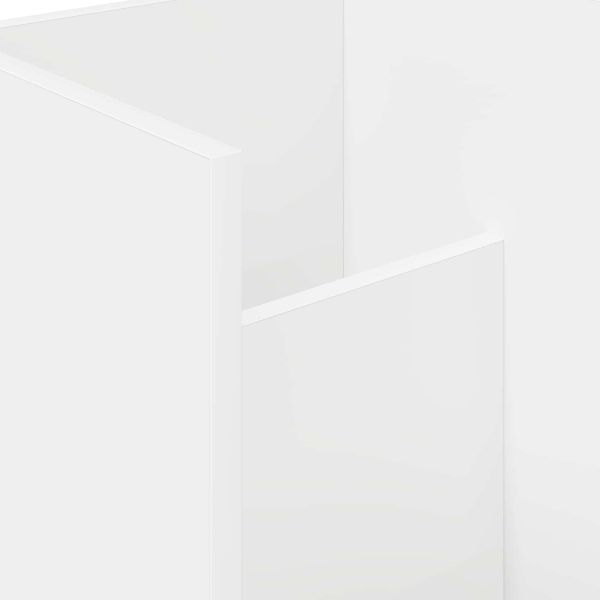 Етажерка за списания Бяло 35 x 35 x 45 см Инженерна дървесина