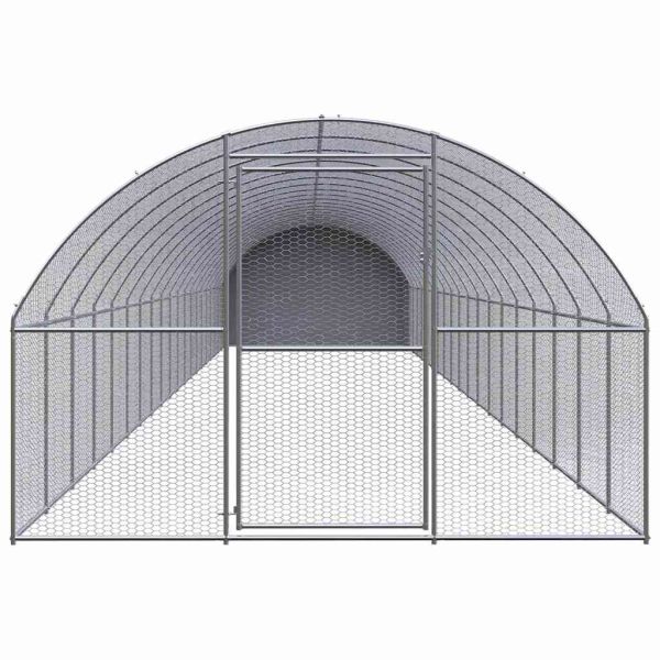 Птичарник на открито, 3x20x2 м, поцинкована стомана