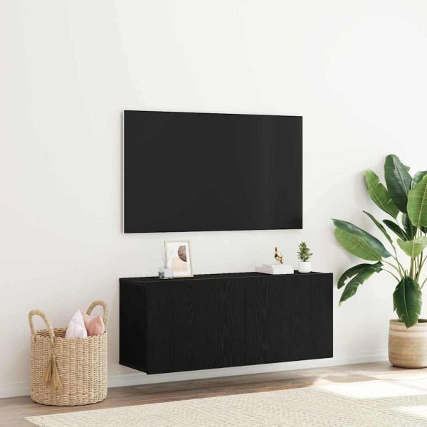 Комплект ТВ шкаф 100 x 30 x 41 см Черния дъб