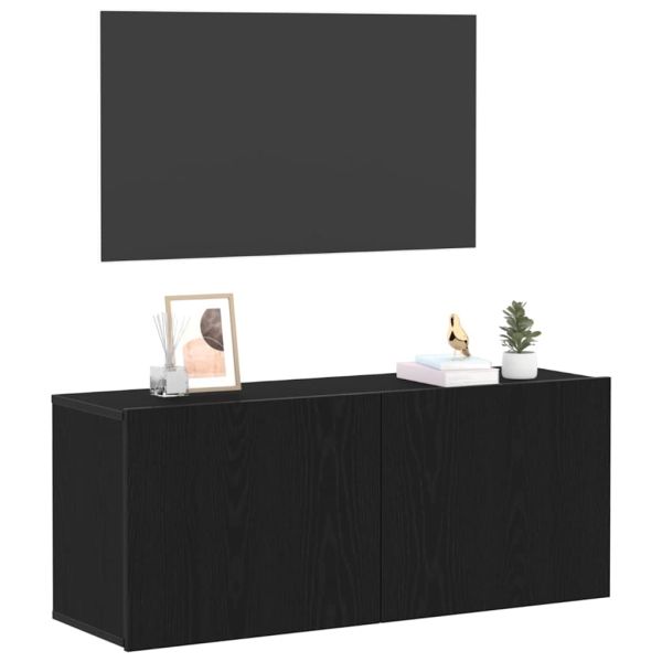 Комплект ТВ шкаф 100 x 30 x 41 см Черния дъб