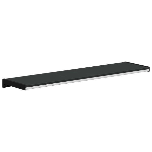 Перваз за прозорец Черен с дървесен фибър 80 x 25 x 4,5 см ПВЦ